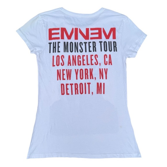 Eminem Monster Tour Merch Graphic White Red T-shirt - Picture 2 of 9